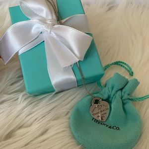 Tiffany & Co. heart tag key pendant necklace